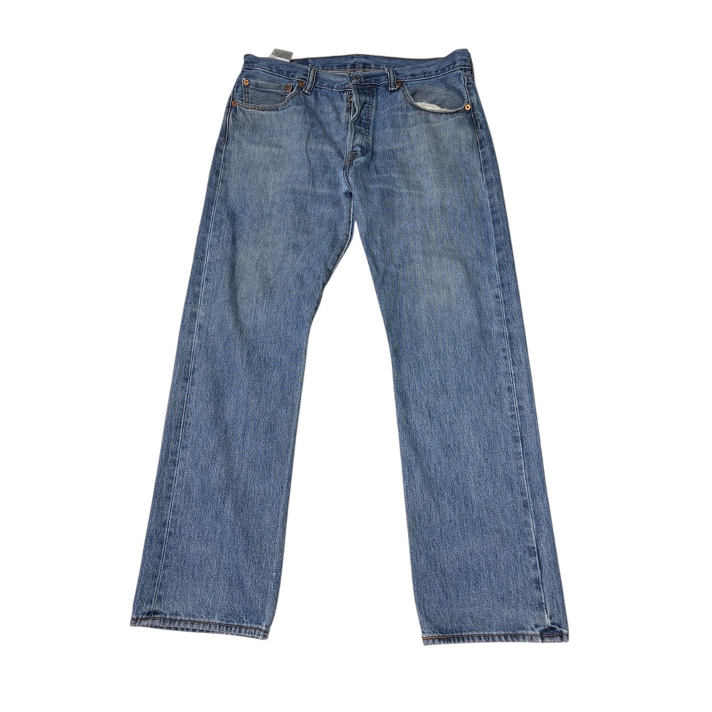 Levi Strauss 501 Button Fly Jeans Mens W34 L30 Medium Wash Denim